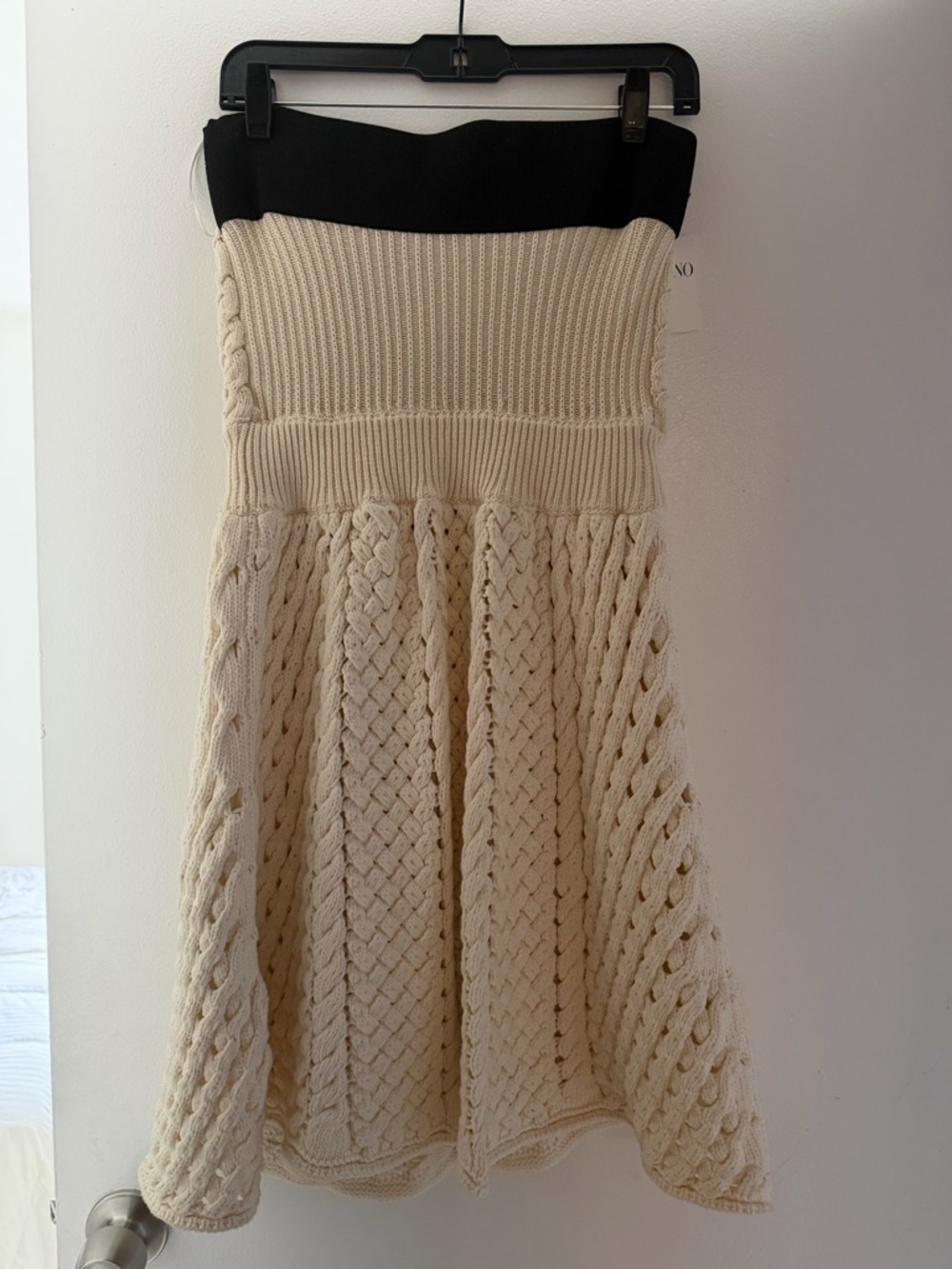 RED Valentino Cream Cable-Knit Midi Dress - Picture 4 of 4